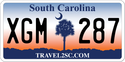 SC license plate XGM287