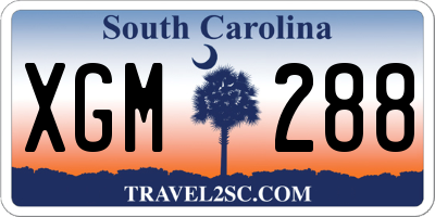 SC license plate XGM288