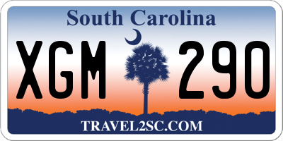 SC license plate XGM290