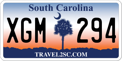 SC license plate XGM294