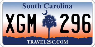 SC license plate XGM296