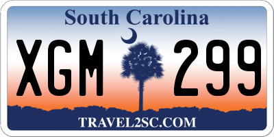 SC license plate XGM299