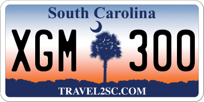 SC license plate XGM300