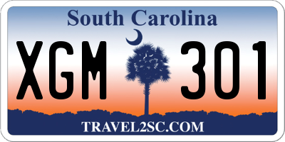 SC license plate XGM301