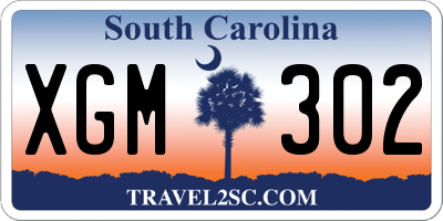SC license plate XGM302