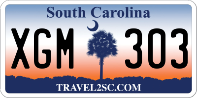 SC license plate XGM303