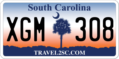 SC license plate XGM308