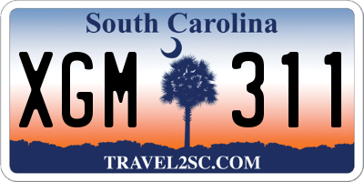SC license plate XGM311