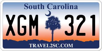 SC license plate XGM321