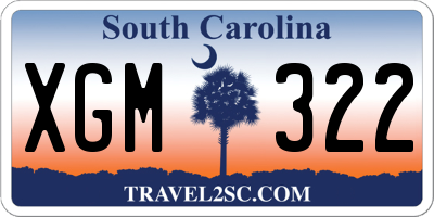 SC license plate XGM322