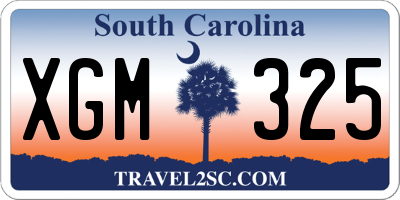 SC license plate XGM325