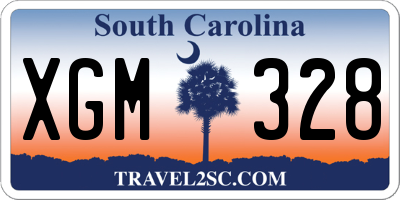 SC license plate XGM328