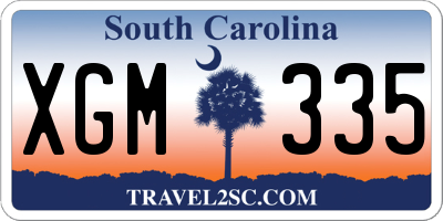 SC license plate XGM335
