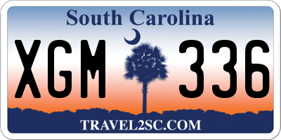 SC license plate XGM336