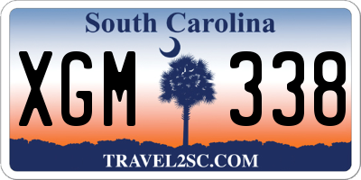 SC license plate XGM338
