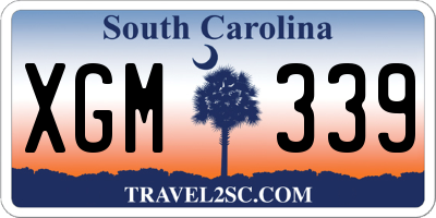 SC license plate XGM339