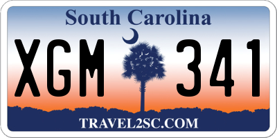SC license plate XGM341
