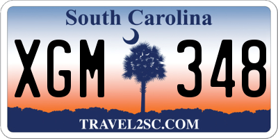 SC license plate XGM348