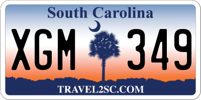 SC license plate XGM349