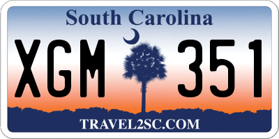 SC license plate XGM351