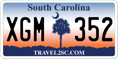 SC license plate XGM352