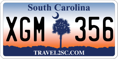 SC license plate XGM356