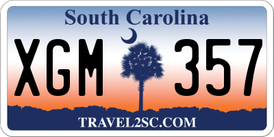 SC license plate XGM357
