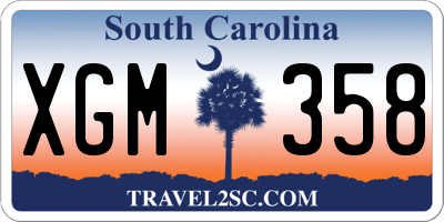 SC license plate XGM358