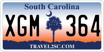 SC license plate XGM364