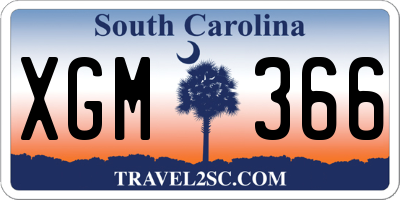 SC license plate XGM366