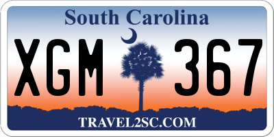 SC license plate XGM367