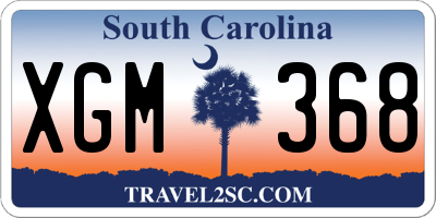 SC license plate XGM368