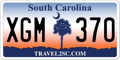 SC license plate XGM370