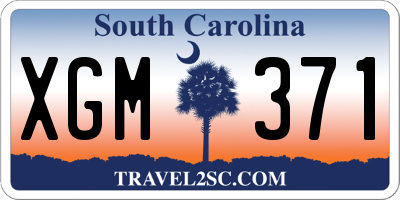 SC license plate XGM371