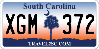 SC license plate XGM372