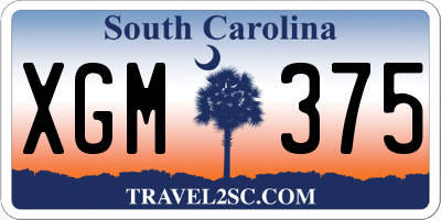 SC license plate XGM375