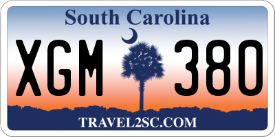 SC license plate XGM380
