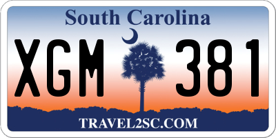 SC license plate XGM381