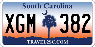 SC license plate XGM382