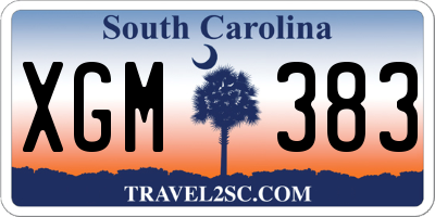 SC license plate XGM383