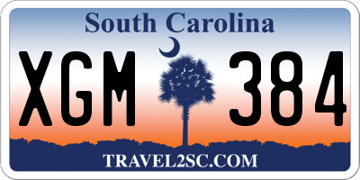 SC license plate XGM384