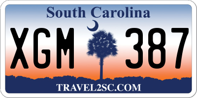SC license plate XGM387