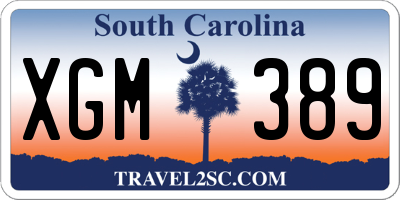 SC license plate XGM389