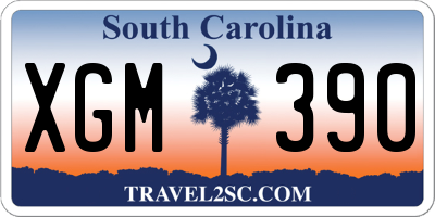 SC license plate XGM390