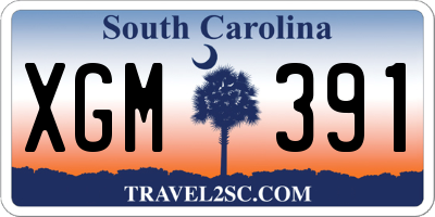 SC license plate XGM391