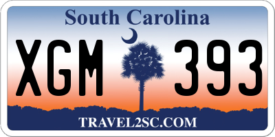 SC license plate XGM393