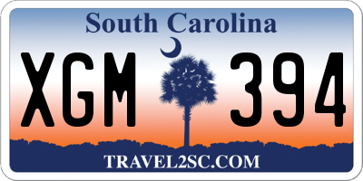 SC license plate XGM394