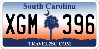 SC license plate XGM396