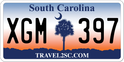 SC license plate XGM397