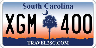SC license plate XGM400